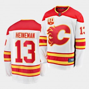 Emil Heineman Calgary Flames Away Men White Jersey