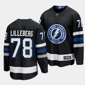 Tampa Bay Lightning Emil Lilleberg 2023-24 Alternate Black Premier Breakaway Jersey Men's