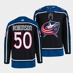 Eric Robinson Columbus Blue Jackets 2022 Reverse Retro 2.0 Navy #50 Authentic Primegreen Jersey Men's