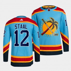 Florida Panthers 2022 Reverse Retro 2.0 Eric Staal #12 Blue Authentic Pro Jersey Men's