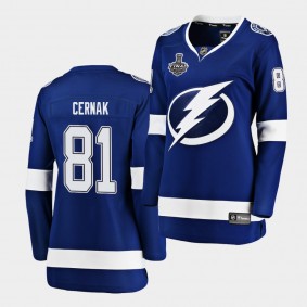 Erik Cernak Lightning 2021 Stanley Cup Final Home Women Jersey