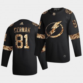 Erik Cernak Lightning #81 Python Skin 2021 Exclusive Edition Jersey Black