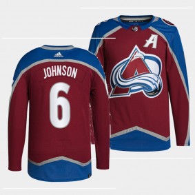 Erik Johnson #6 Avalanche Home Burgundy Jersey 2021-22 Primegreen Authentic