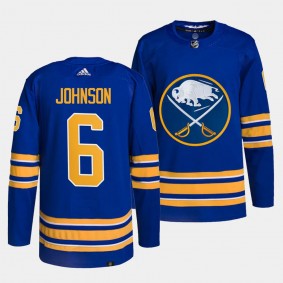 Erik Johnson Buffalo Sabres Home Royal #6 Authentic Pro Primegreen Jersey Men's