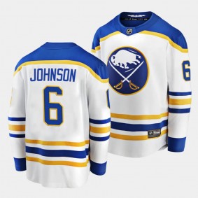 Buffalo Sabres Erik Johnson Away White Breakaway Player Jersey Men's