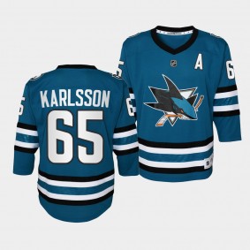 Erik Karlsson San Jose Sharks Youth Jersey 2022-23 Home Teal Replica Jersey