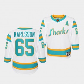 Erik Karlsson San Jose Sharks Youth Jersey 2022 Special Edition 2.0 White Replica Jersey