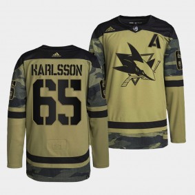 Erik Karlsson San Jose Sharks Military Appreciation Camo Jersey Authentic Practice