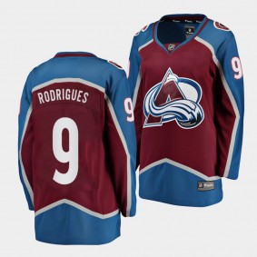 Evan Rodrigues Avalanche Home Breakaway Player Women Jersey