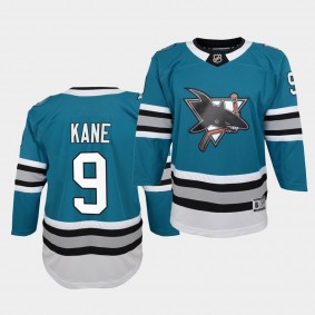 Evander Kane Youth Jersey Sharks 30th Anniversary Teal Throwback Premier Jersey