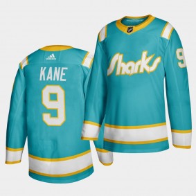 Evander Kane #9 San Jose Sharks 2020 Throwback Teal Authentic Player Jersey