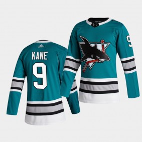 Evander Kane #9 Sharks 2020-21 30th Anniversary Heritage Authentic Teal Jersey