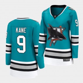 Evander Kane Sharks #9 2020-21 30th Anniversary Heritage Premier Women Jersey