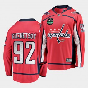 Washington Capitals Evgeny Kuznetsov 2021 East Division Patch Red Jersey Home