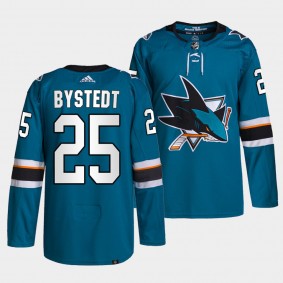 San Jose Sharks Filip Bystedt 2022 NHL Draft Teal Authentic Primegreen Jersey Home