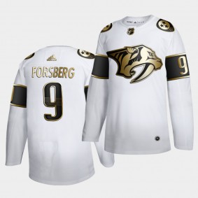 Filip Forsberg #9 NHL Predators 2019-20 Golden Edition Limited White Jersey