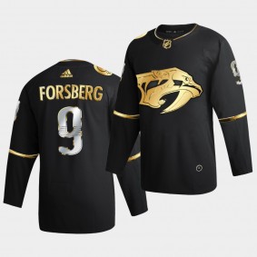 Nashville Predators Filip Forsberg 2020-21 Golden Edition Limited Authentic Black Jersey