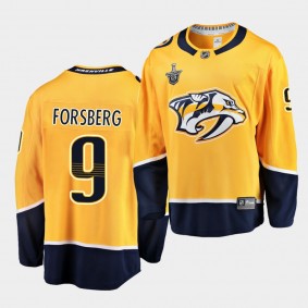 Filip Forsberg #9 Predators 2019 Stanley Cup Playoffs Gold Breakaway Jersey