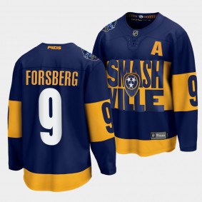 Filip Forsberg Nashville Predators 2022 Stadium Series Navy Fanatics Jersey