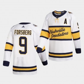 Filip Forsberg #9 Predators 2020 Winter Classic Authentic White Jersey