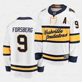 Filip Forsberg #9 Predators 2020 Winter Classic White Breakaway Player Jersey