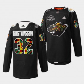 Filip Gustavsson Wild #32 Black History Month Jersey Black Warm-Up