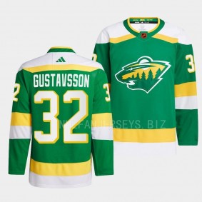 Reverse Retro 2.0 Filip Gustavsson Minnesota Wild Authentic Pro #32 Green Jersey 2022