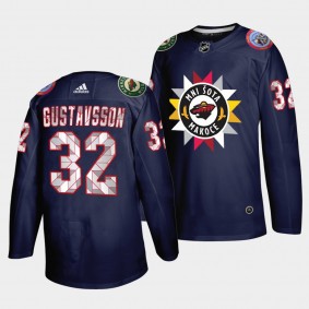 Filip Gustavsson Wild #32 Native American Heritage Jersey Navy Special