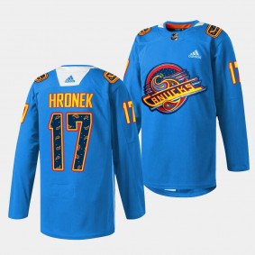 Vancouver Canucks 2023 Diwali Night Filip Hronek #17 Blue Jersey Special Edition