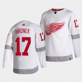 Filip Hronek #17 Red Wings 2021 Reverse Retro Special Edition White Jersey