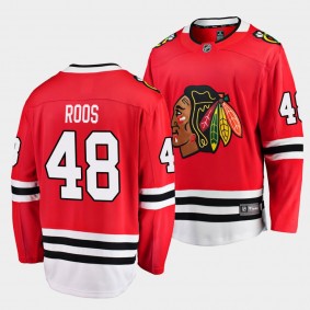 Filip Roos Chicago Blackhawks Home Red Breakaway Player Jersey Men's