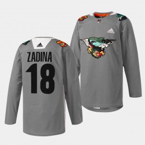 2024 Lunar New Year Filip Zadina San Jose Sharks Gray #18 Dragon Jersey