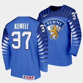 Joakim Kemell Finland Hockey 2022 IIHF World Junior Championship Away Jersey Blue