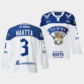 Olli Maatta Finland Team 2021-22 Home Jersey White