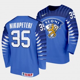 Olli Nikupeteri Finland Hockey 2022 IIHF World Junior Championship Away Jersey Blue