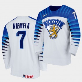 Topi Niemela Finland Team 2021 IIHF World Junior Championship Jersey Home White