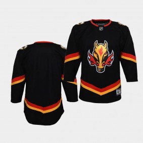 Calgary Flames 2021 Reverse Retro Black Premier Youth Jersey