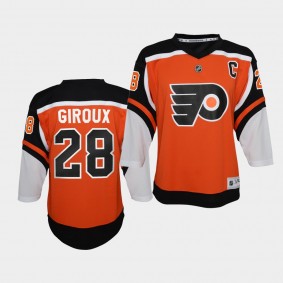 Claude Giroux Philadelphia Flyers 2021 Reverse Retro Orange Special Edition Youth Jersey