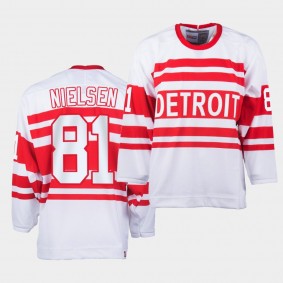 Frans Nielsen #81 Detroit Red Wings Retro Vintage White Jersey