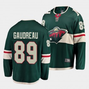 Frederick Gaudreau Minnesota Wild 2021 Home Men Green Player Jersey