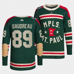 Frederick Gaudreau #89 Wild 2022 Winter Classic Authentic Green Jersey