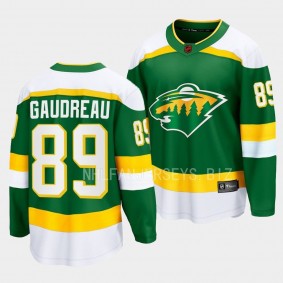 Minnesota Wild Frederick Gaudreau Special Edition 2.0 2022 Green Breakaway Retro Jersey Men's