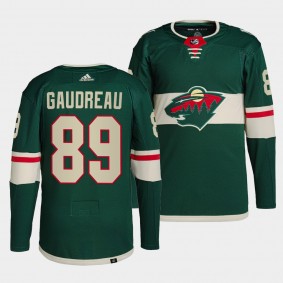 Frederick Gaudreau #89 Wild Home Green Jersey 2021-22 Primegreen Authentic Pro