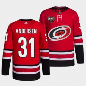 Frederik Andersen #31 Hurricanes Competition Patch Red Jersey 2022 NHL All-Star Skills