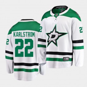 Fredrik Karlstrom #22 Stars Away White Breakaway Player Jersey