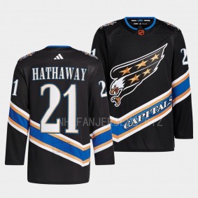 Reverse Retro 2.0 Garnet Hathaway Washington Capitals Black #21 Authentic Primegreen Jersey 2022