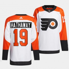 Garnet Hathaway Philadelphia Flyers Away White #19 Primegreen Authentic Pro Jersey Men's