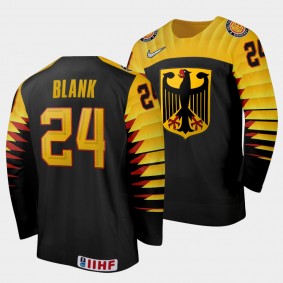 Alexander Blank Germany Hockey 2022 IIHF World Junior Championship Away Jersey Black