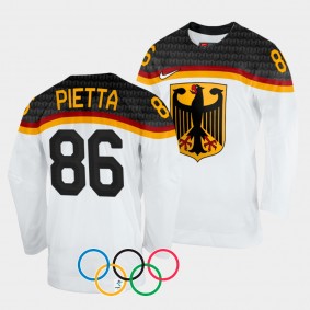 Germany Hockey #86 Daniel Pietta 2022 Winter Olympics White Jersey Home