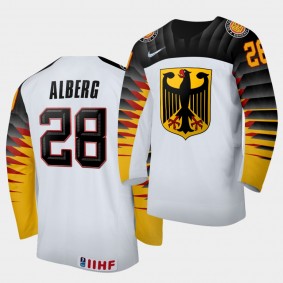 Manuel Alberg Germany Team 2021 IIHF World Junior Championship Jersey Home White